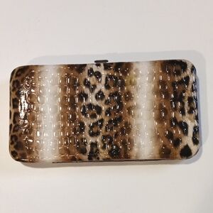 Leopard Print Clutch Wallet